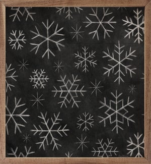 Christmas Chalk Pattern VI Snowflakes By Mary Urban